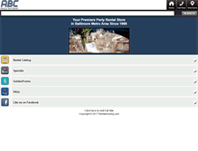 Tablet Screenshot of abcpartyandtent.com